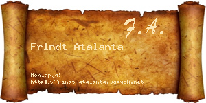 Frindt Atalanta névjegykártya